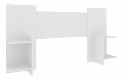 RESPALDO 2 PLAZAS CON ESTANTES BLANCO ECO