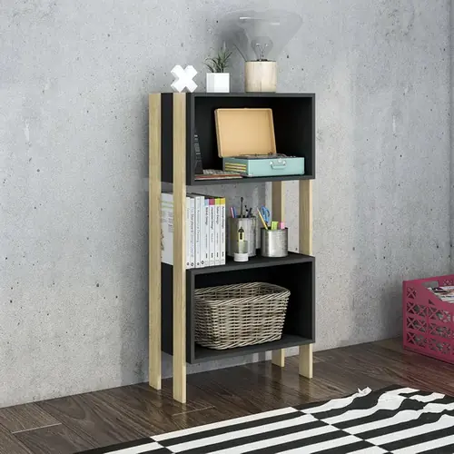 BIBLIOTECA / ESTANTERIA / REPISA 1 CAJON NEGRO COD RT3092NE