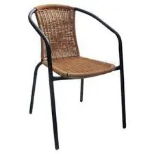 SILLA CAÑO Y RATAN SINTETICO BEIGE