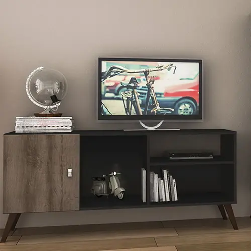 RACK ESTILO RETRO NEGRO RUSTICO