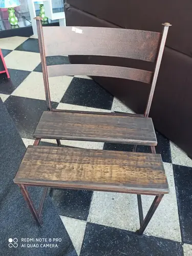 SILLA MATERA DE HIERRO Y MADERA MH