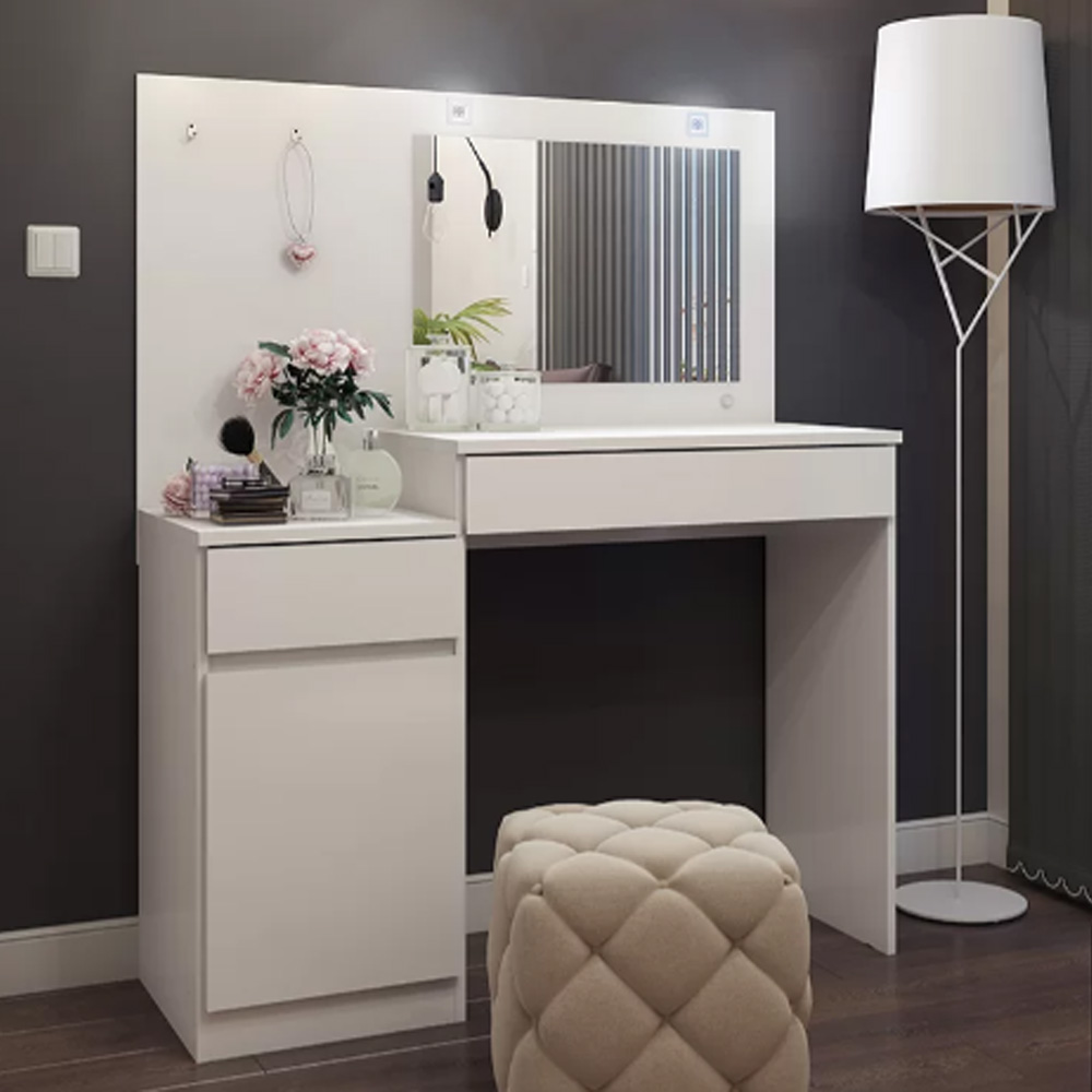 TOCADOR DRESS BLANCO CON ESPEJO