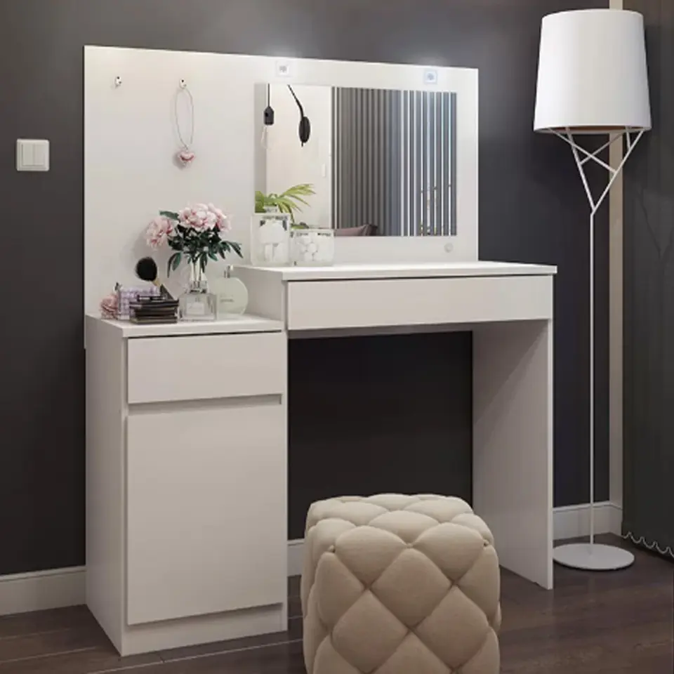 TOCADOR DRESS BLANCO CON ESPEJO