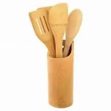 JUEGO DE MENAGE CON SOPORTE EN MADERA