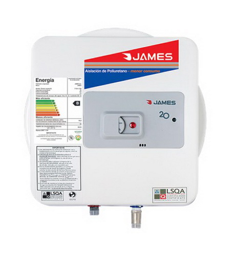 TERMOTANQUE JAMES DE ACERO 20L LINEA PRISMA CAT B
