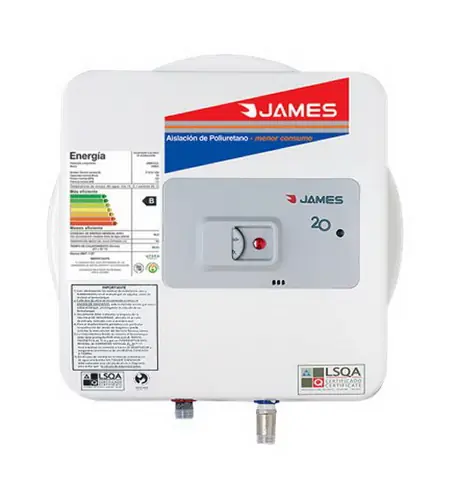 TERMOTANQUE JAMES DE ACERO 20L LINEA PRISMA CAT B