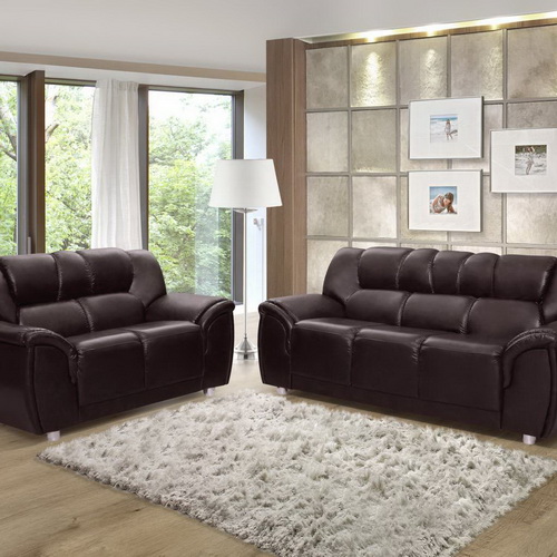 SOFA CORDOBA 2 CUERPOS PU MARRON