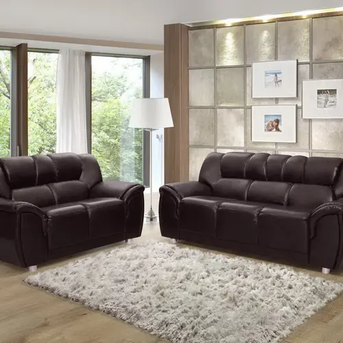 SOFA CORDOBA 3 CUERPOS PU MARRON