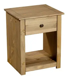 MESA DE LUZ 1 CAJONES MADERA MACISA