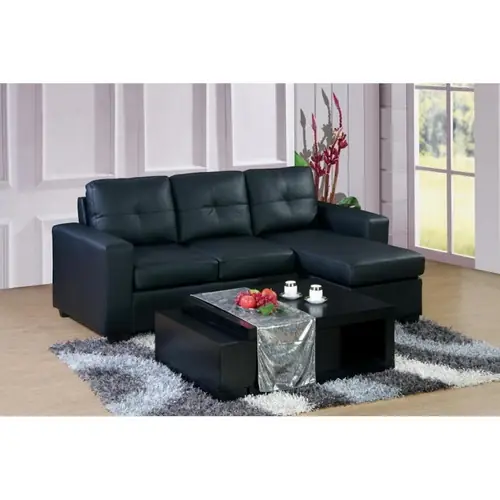 SOFA CON CHAISE LONG EUROPA NEGRO