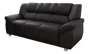 SOFA CORDOBA 3 CUERPOS PU NEGRO