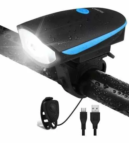 LUZ FRONTAL + BOCINA USB RECARGABLE
