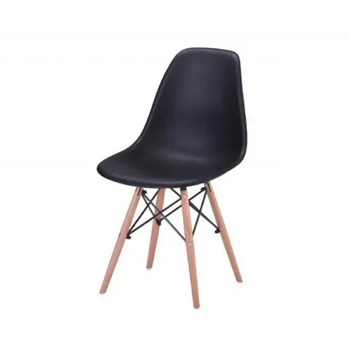 SILLA EAMES GORLERO NEGRO