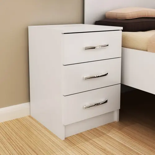 MESA DE LUZ 3 CAJONES CP031 BLANCO
