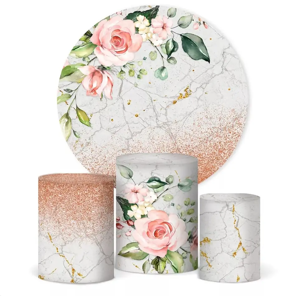 Kit panel circular trio de fundas - Floral