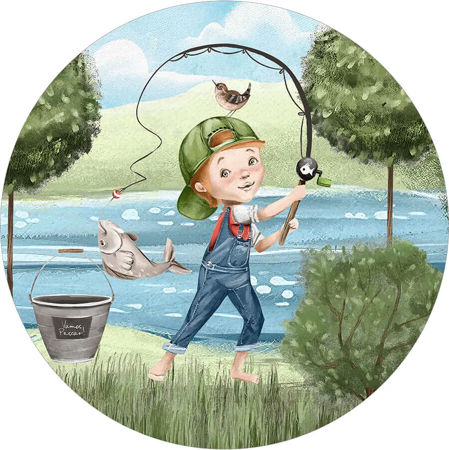 Panel Circular - Pescador