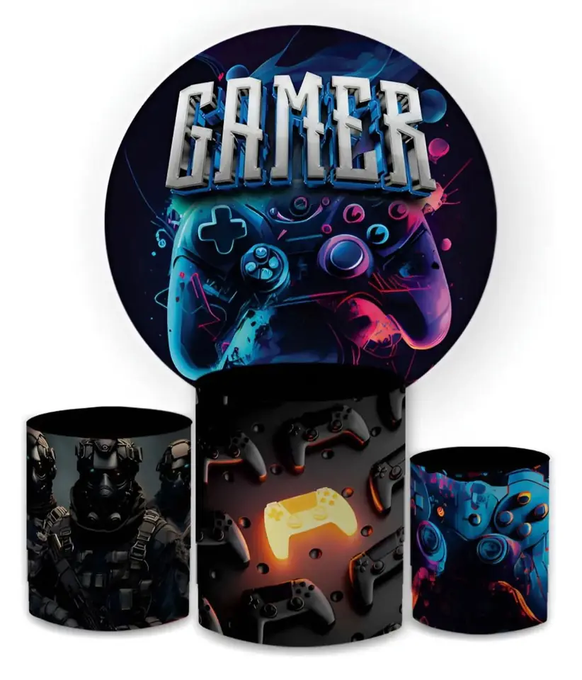 Kit panel circular trio de fundas - Gamer/PlayStation