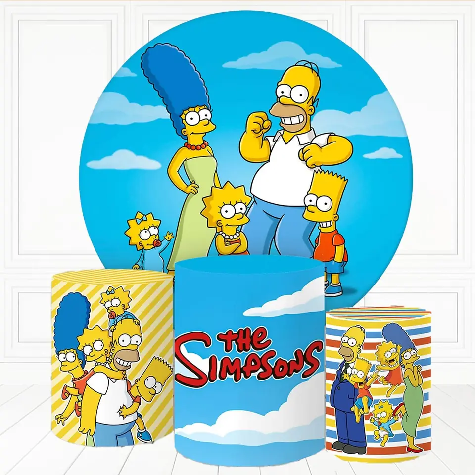 Kit panel circular trio de fundas - Los Simpsons
