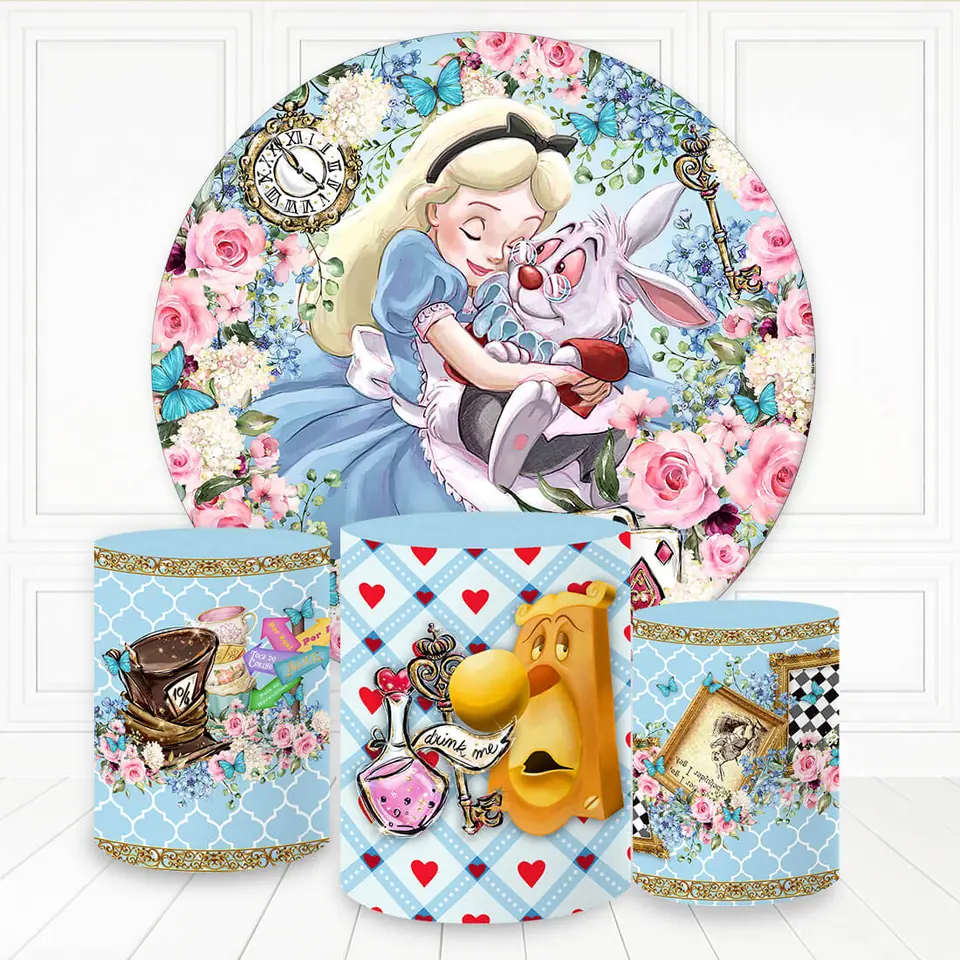 Kit panel circular trio de fundas - Alicia en el pais de las maravillas