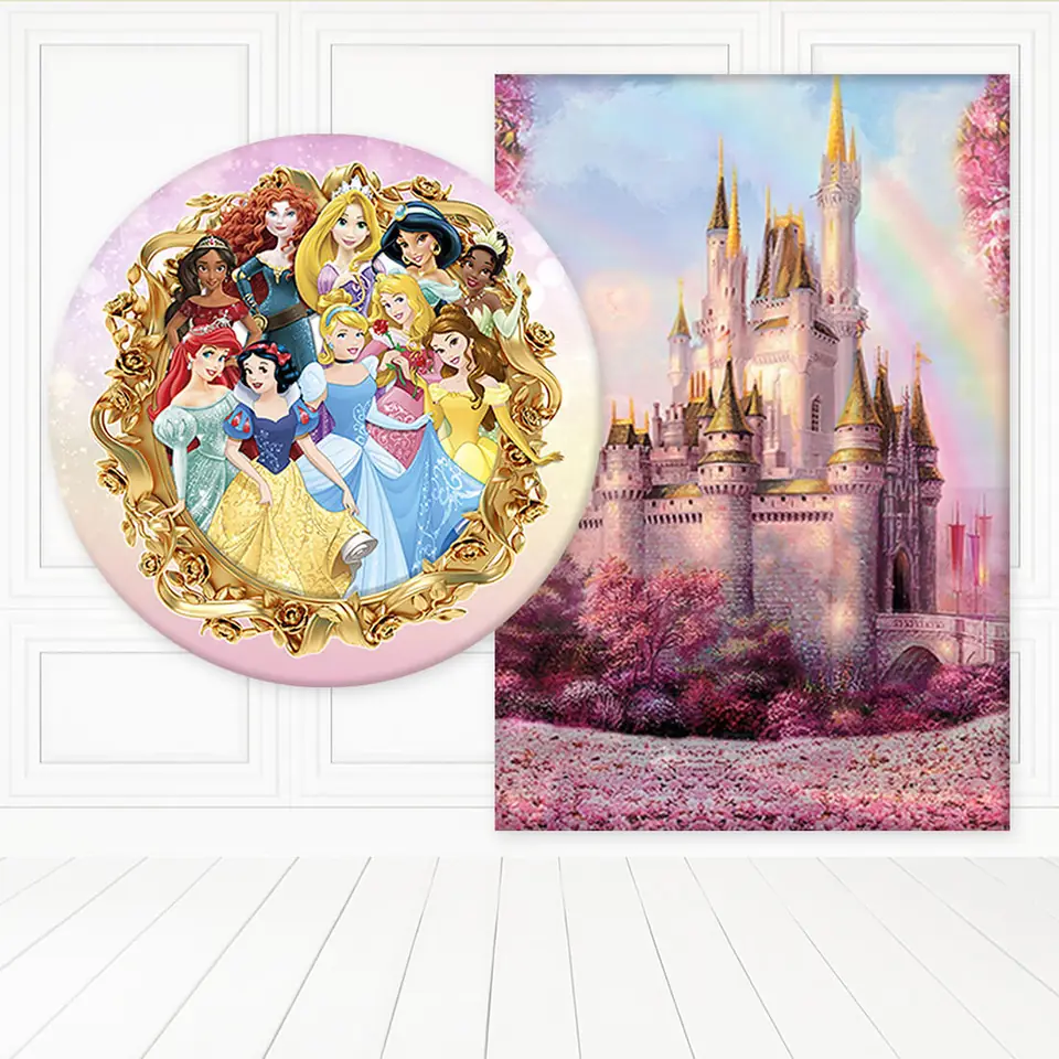 Panel circular,panel lateral - Princesas