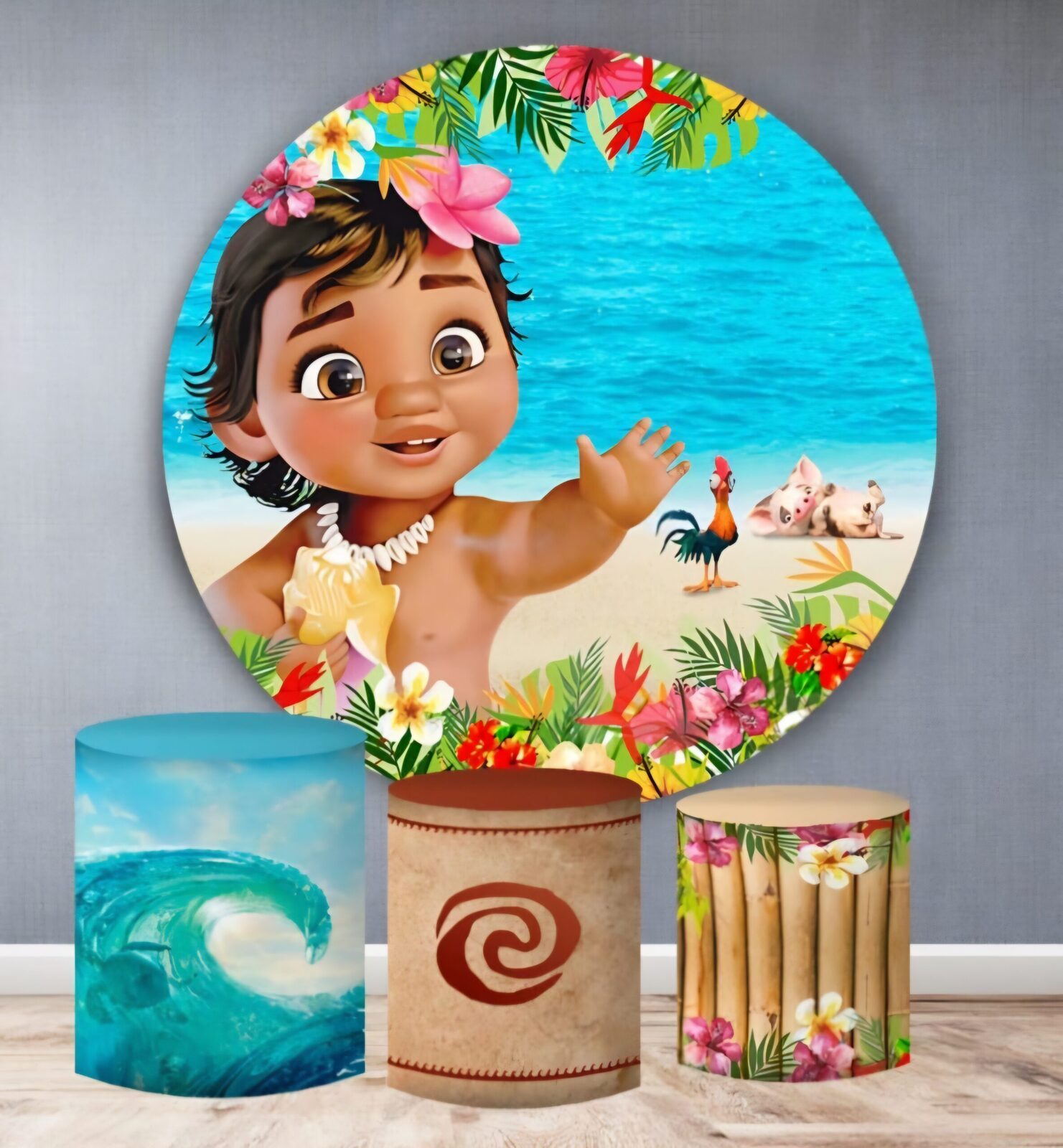 Kit panel circular trio de fundas - Moana Bebe