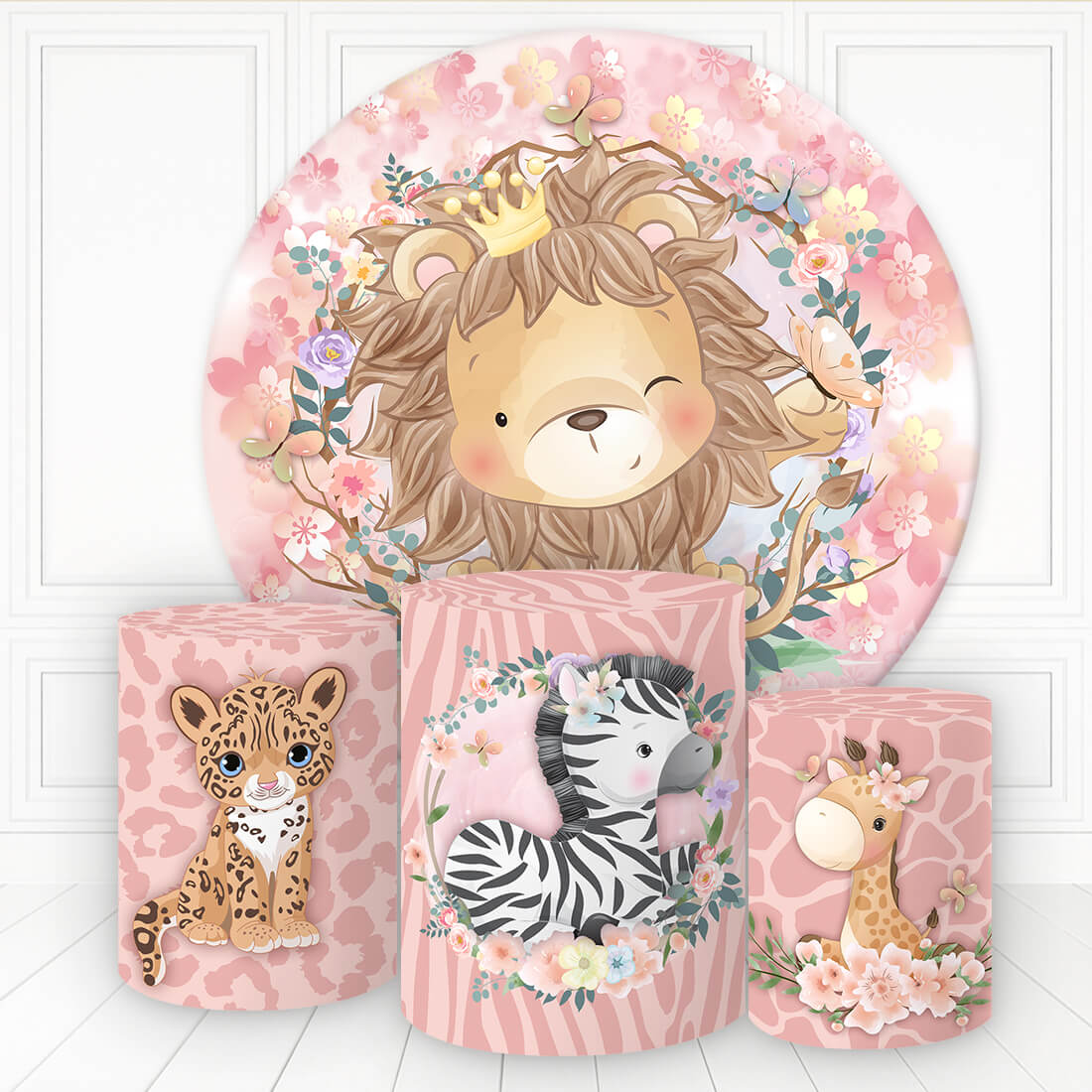 Kit panel circular trio de fundas - Safari Leon