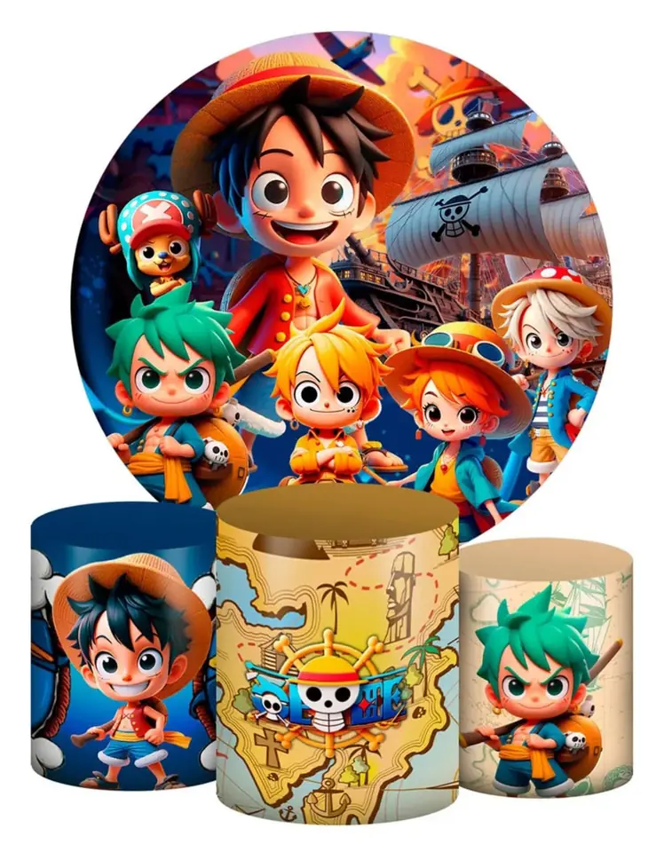 Kit panel circular trio de fundas – One Piece 3D