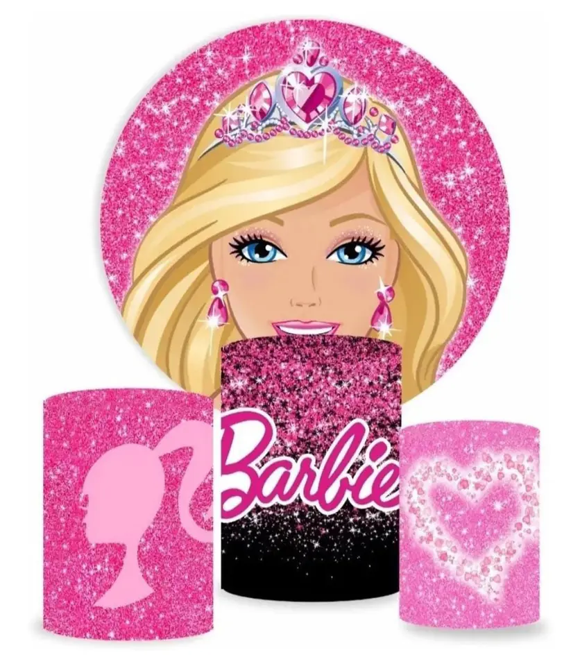 Kit panel circular trio de fundas - Barbie