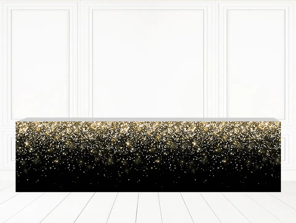 Frente de Mesa - Glitter Dorado