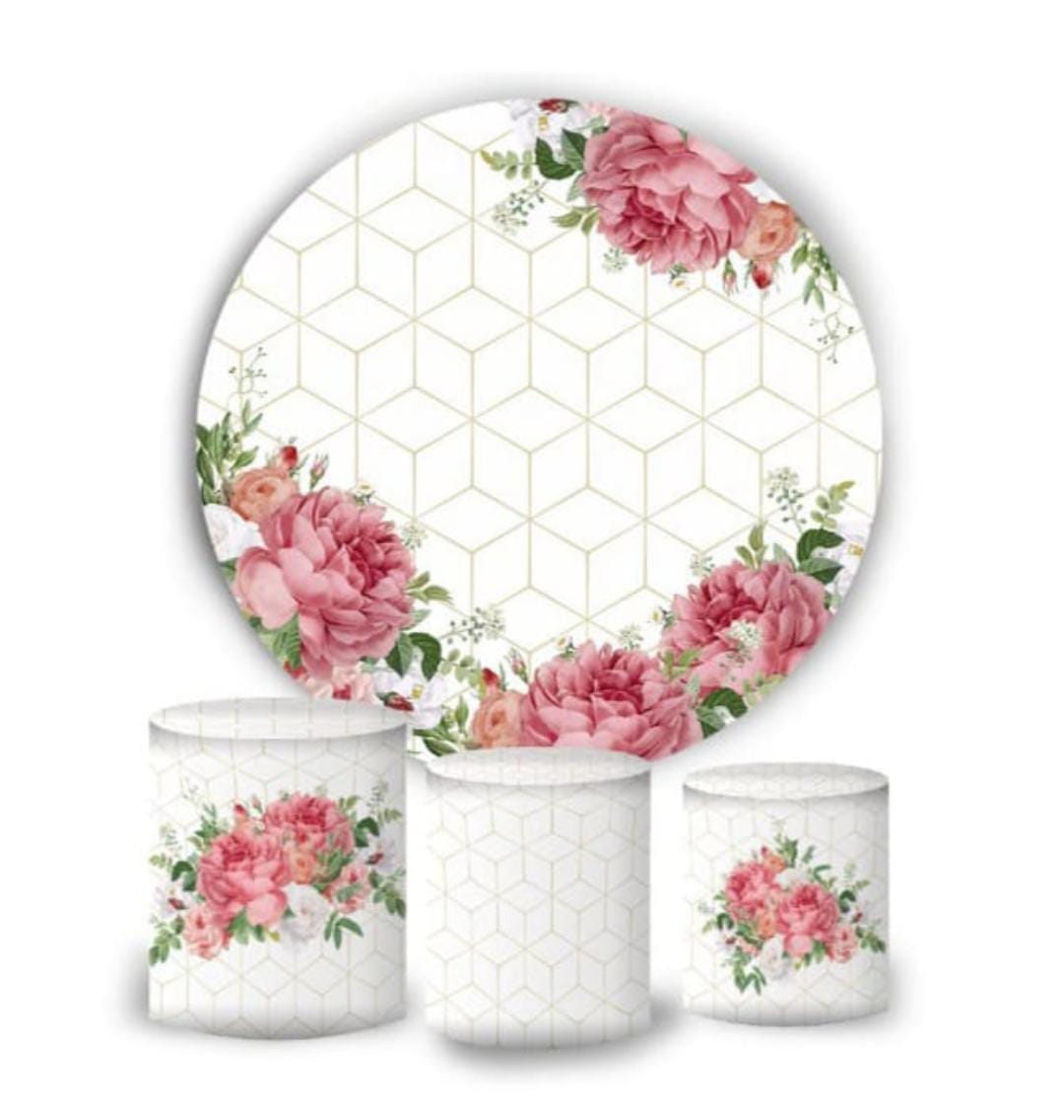 Kit panel circular trio de fundas - Floral