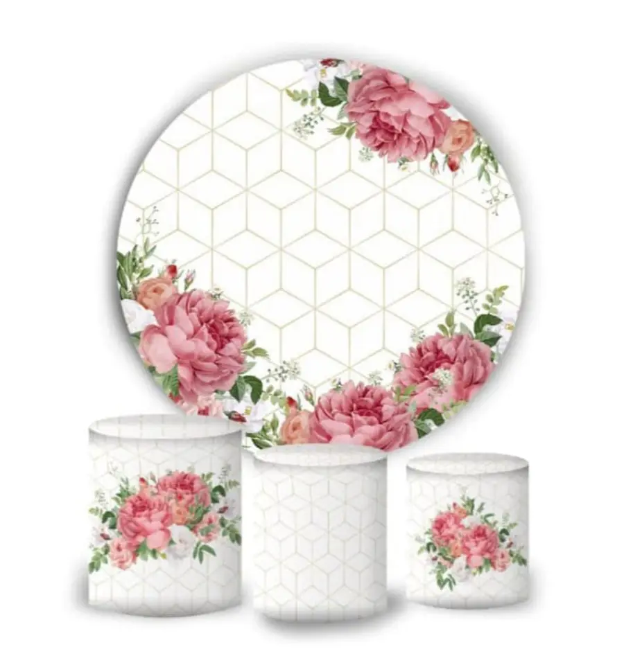 Kit panel circular trio de fundas - Floral