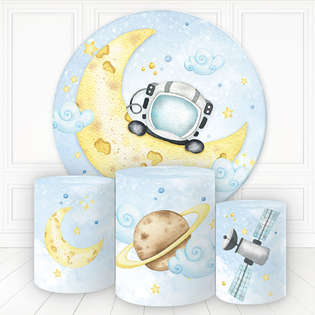 Kit Panel circular trio de fundas - Astronauta