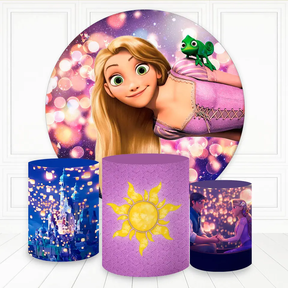Kit panel circular trio de fundas - Rapunzel