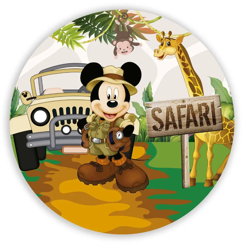 Panel Circular - Mickey Safari