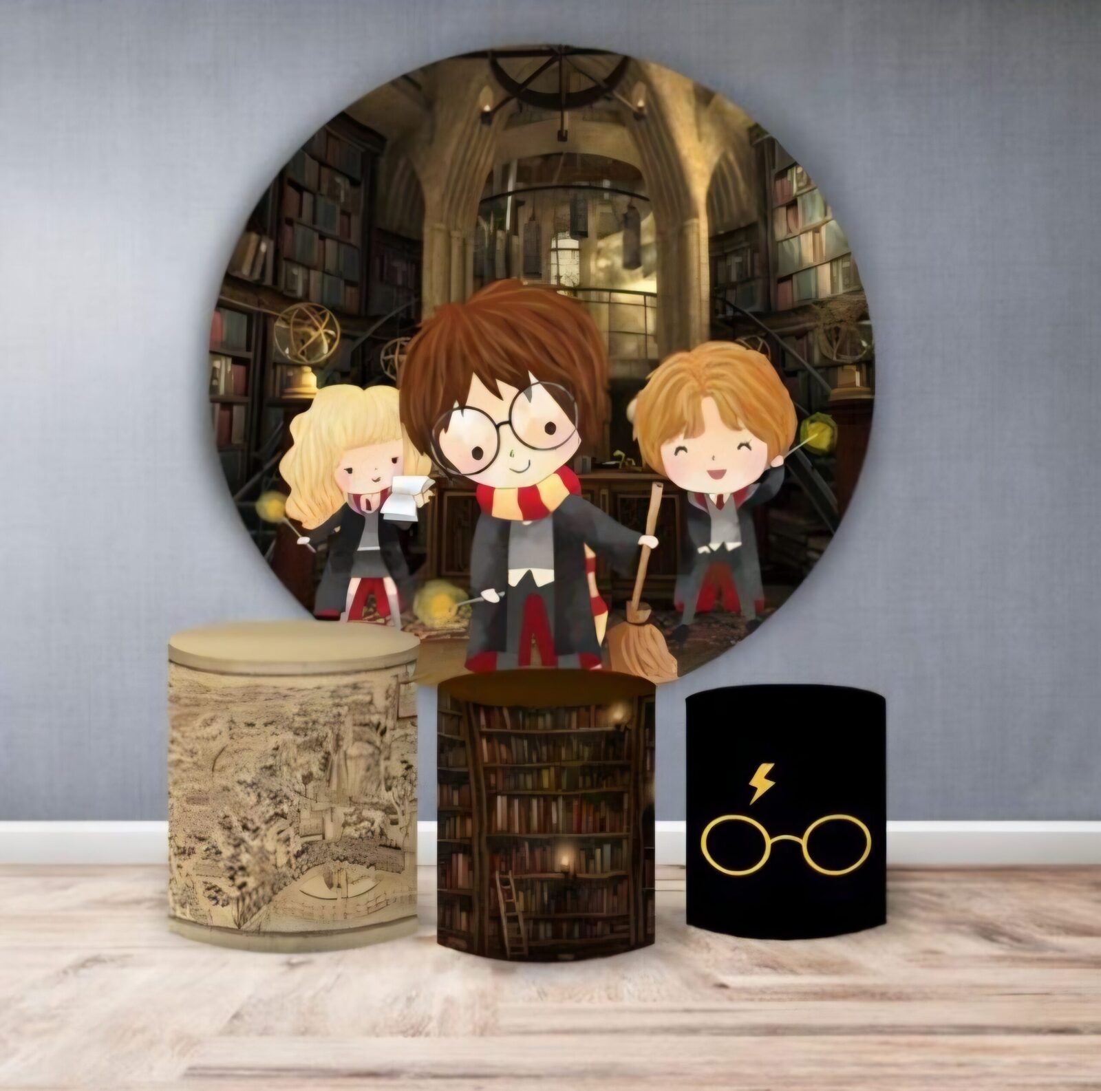 Kit panel circular trio de fundas - Harry Potter Cute