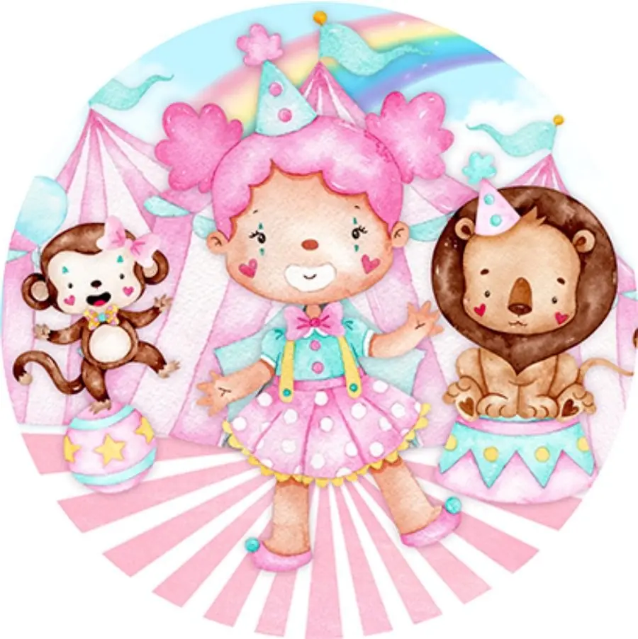 Panel circular - Circo Rosa