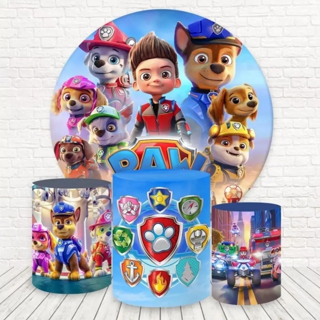 Kit panel circular trio de fundas - Paw patrol