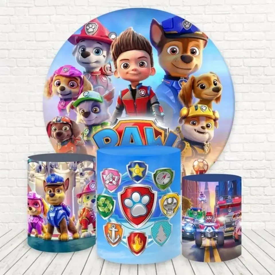 Kit panel circular trio de fundas - Paw patrol