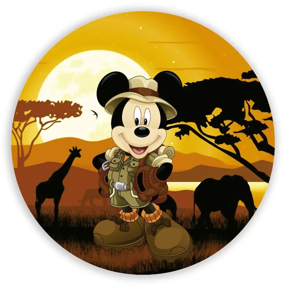 Panel Circular - Mickey Safari