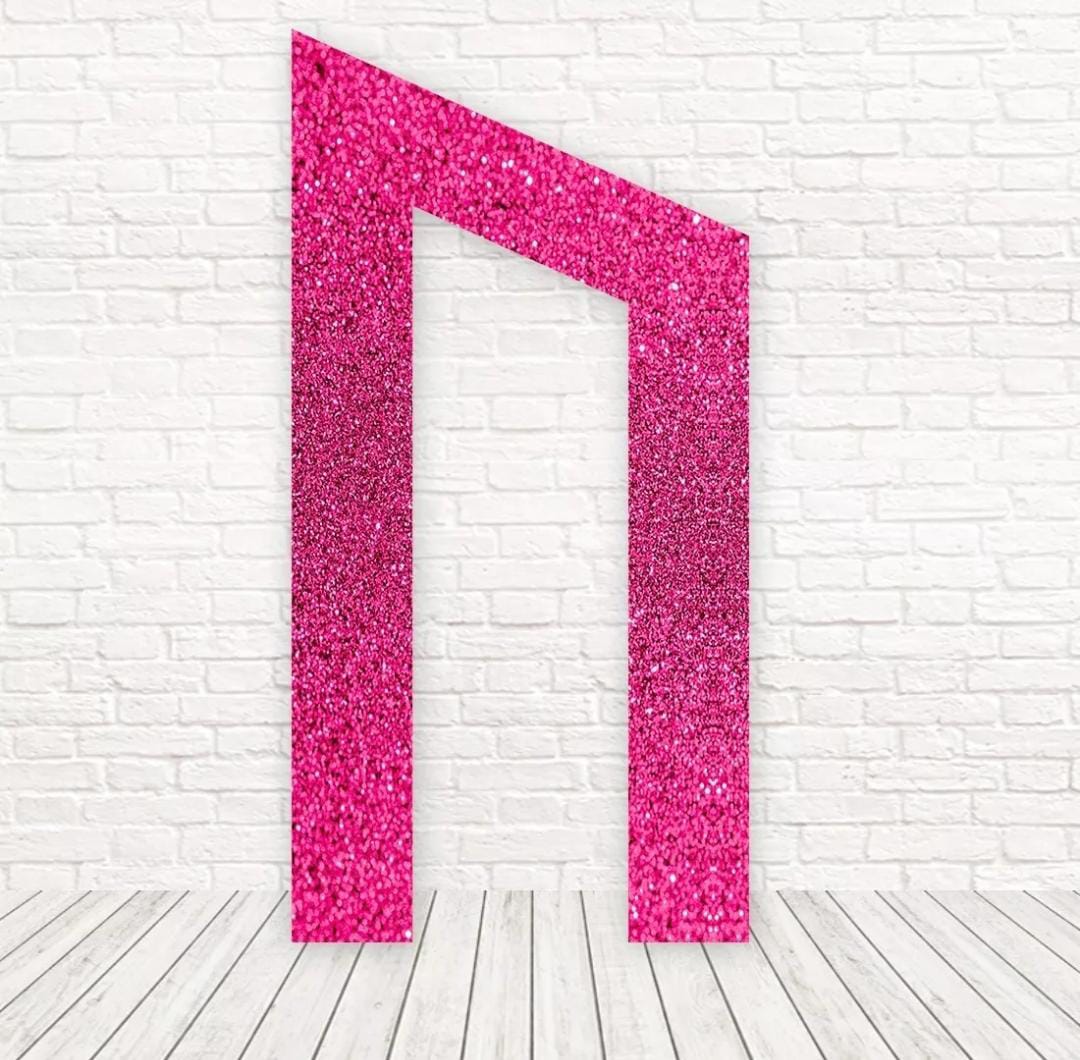 Panel Portal Diagonal - Glitter Rosa