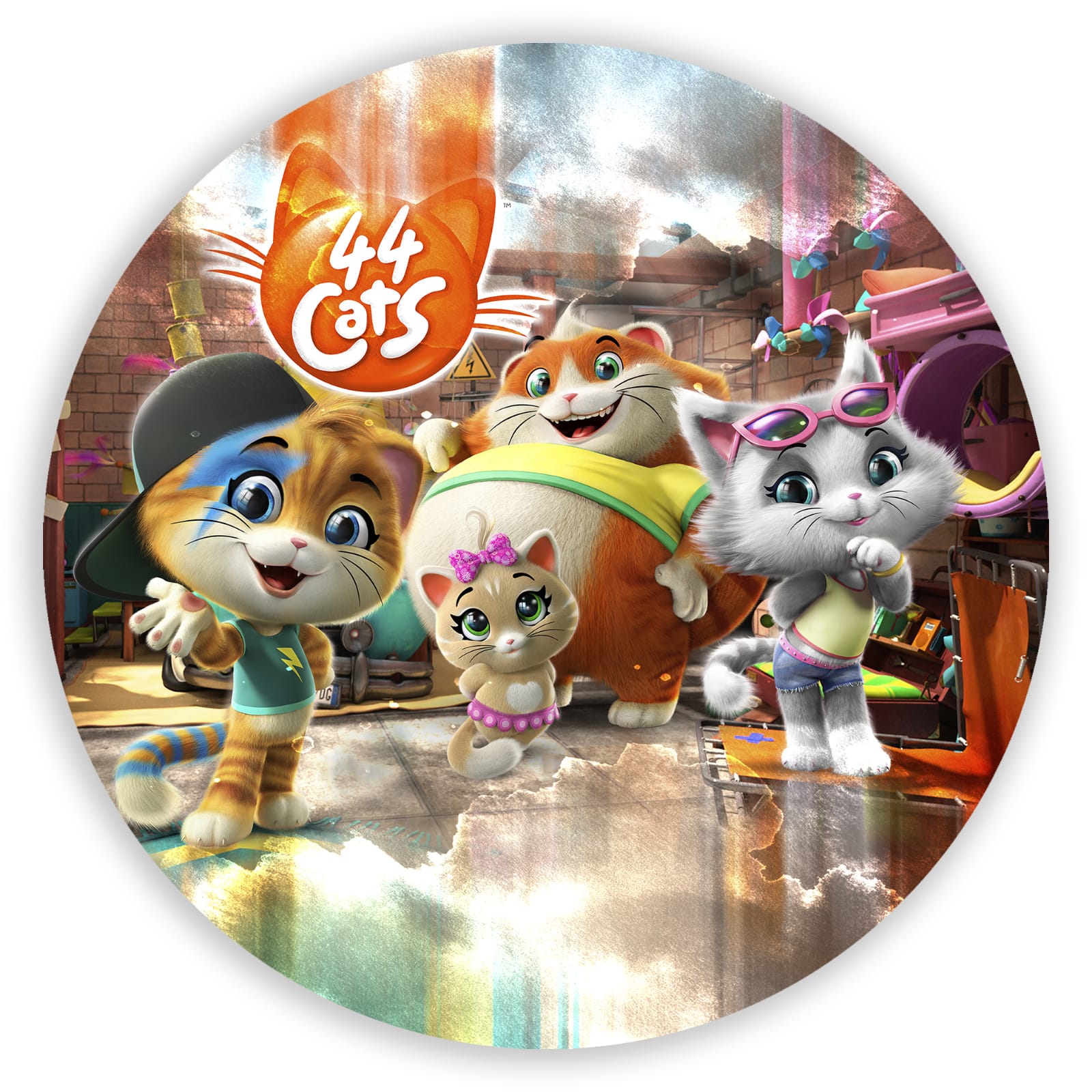 Panel Circular - 44 Gatos