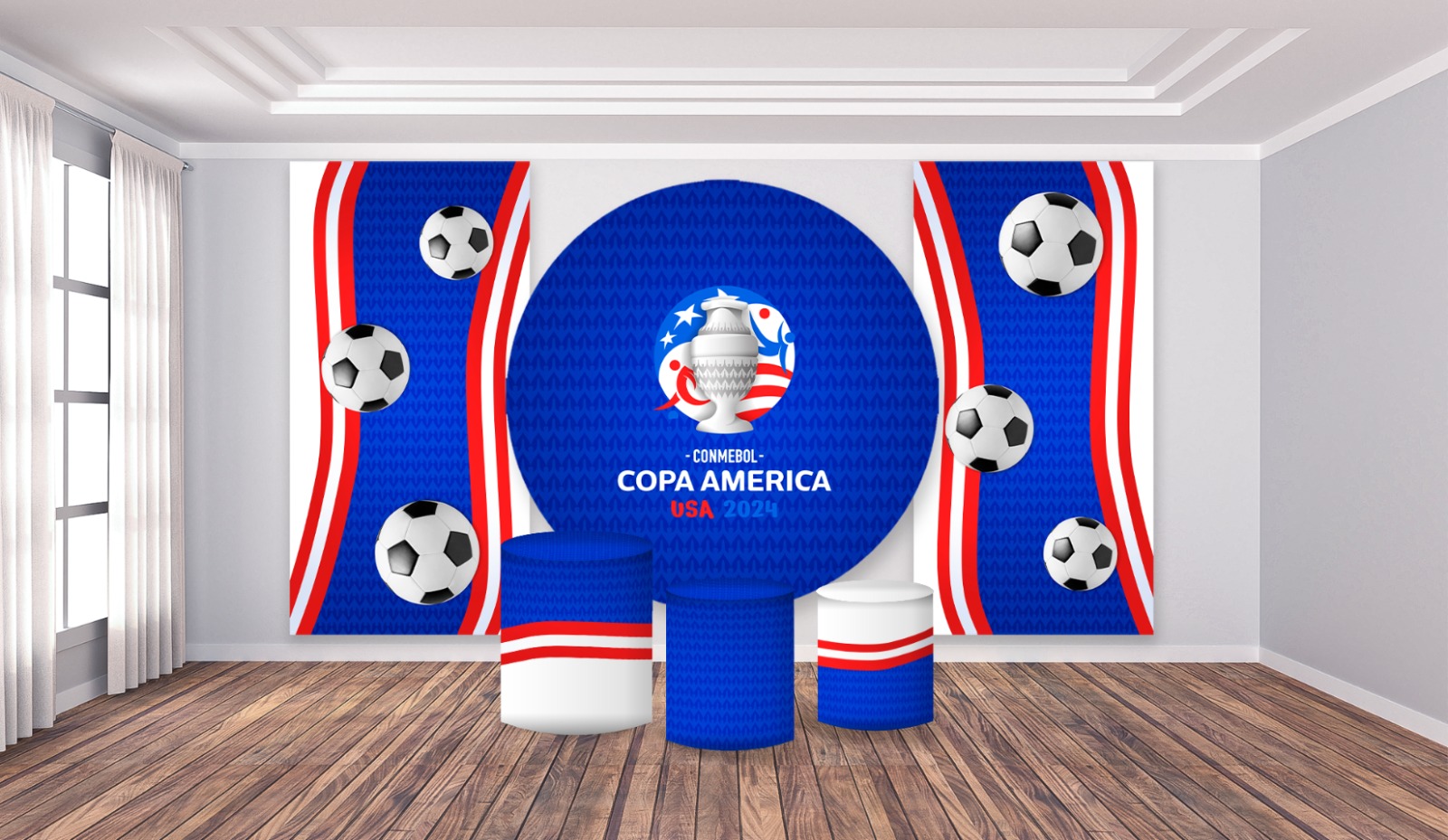 Kit panel circular trio de fundas - Copa América