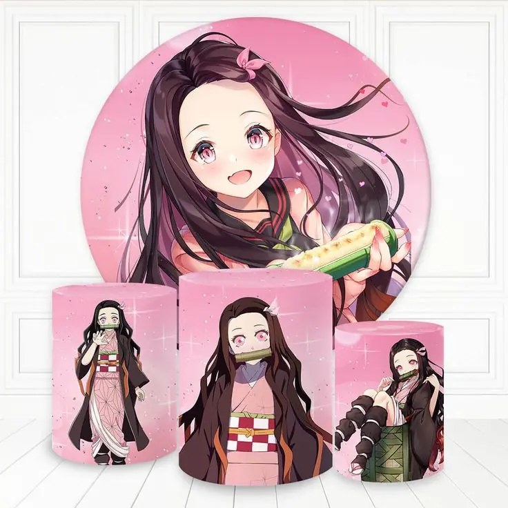 Kit panel circular trio de fundas – Nezuko