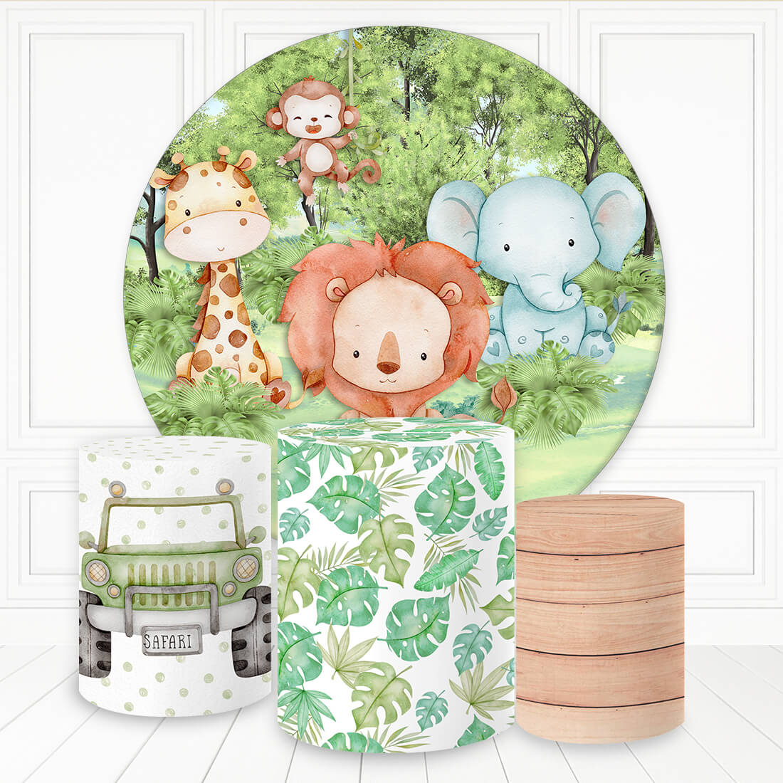 Kit panel circular trio de fundas - Safari