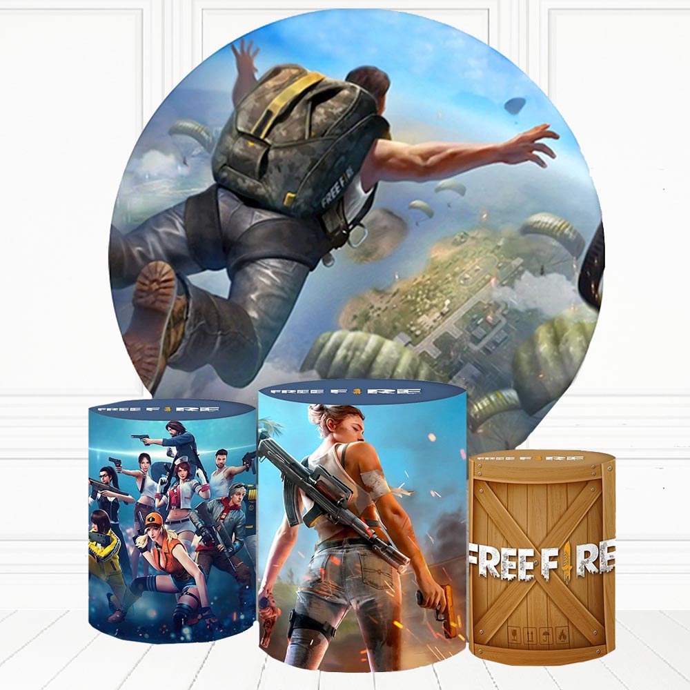 Kit panel circular trio de fundas - Free Fire