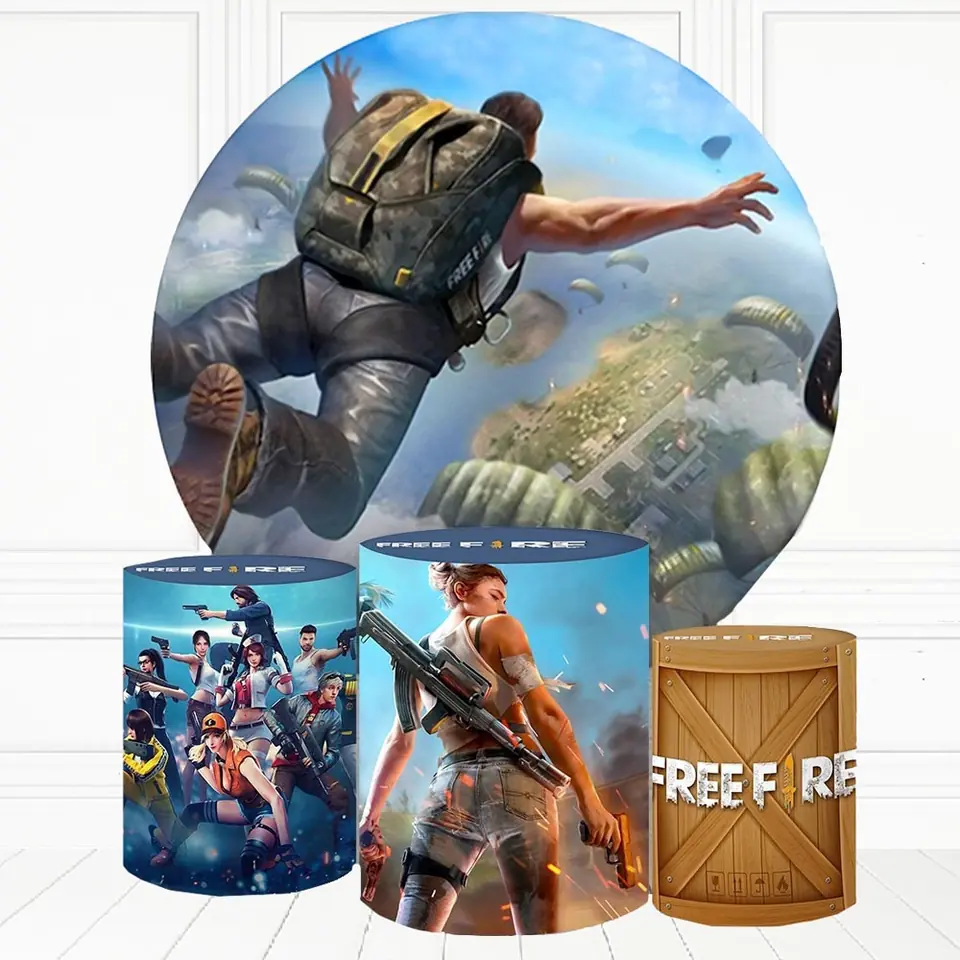 Kit panel circular trio de fundas - Free Fire