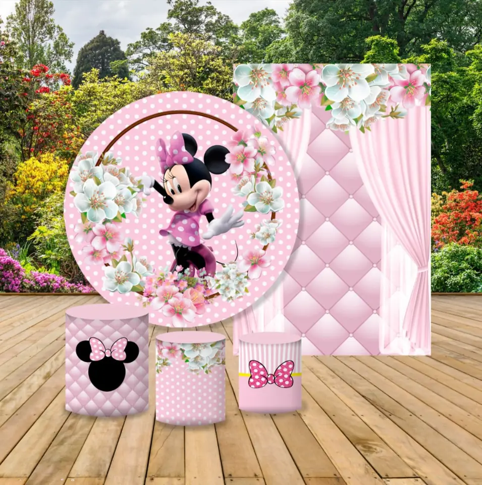 Kit panel circular,panel lateral trio de fundas - Minnie