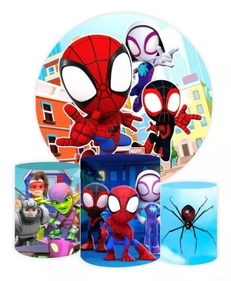 Kit panel circular trio de fundas - Spidey