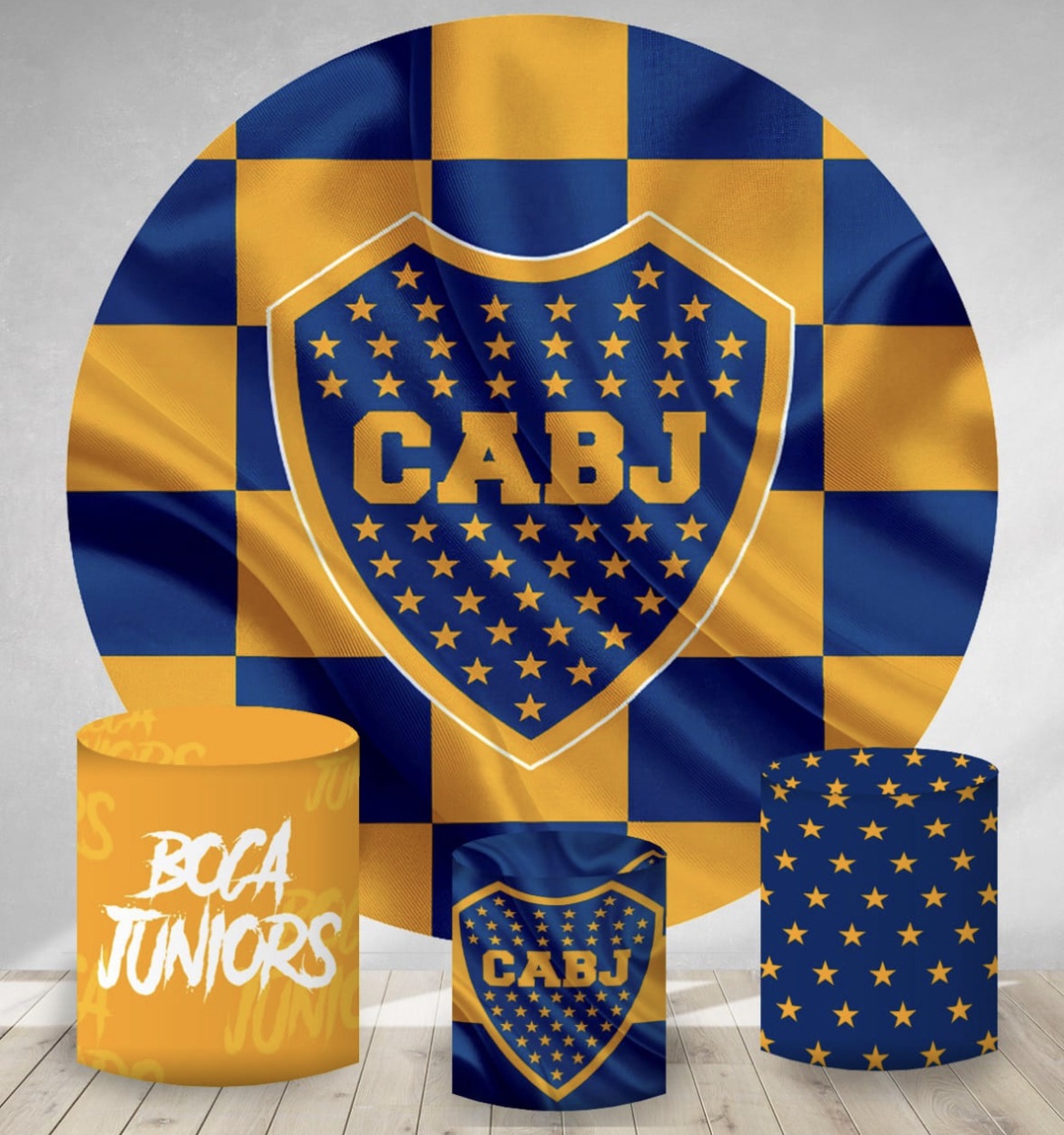 Kit panel circular trio de fundas - Boca Juniors