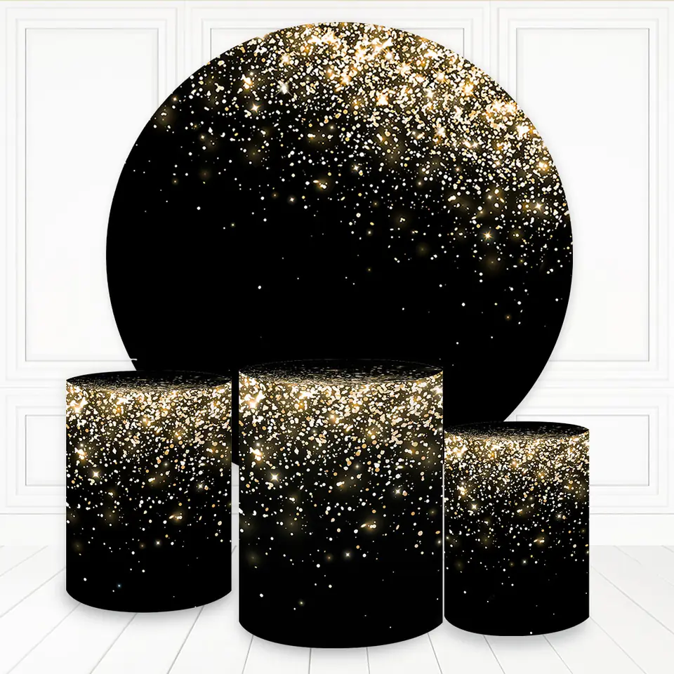 Trio de fundas - Negro/ Glitter Dorado